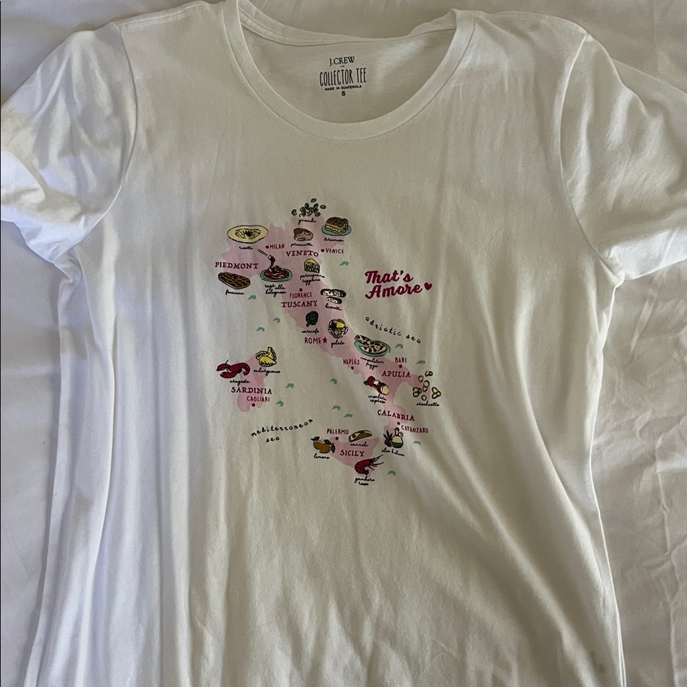 J. Crew White 'That's Amore' Graphic Tee